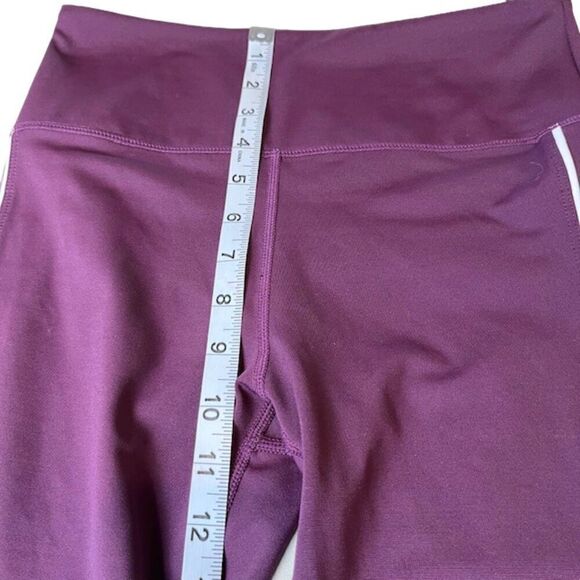 Zyia Active Cropped Legging Purple with White Side Leg Logo Size 6-8 - Picture 3 of 9